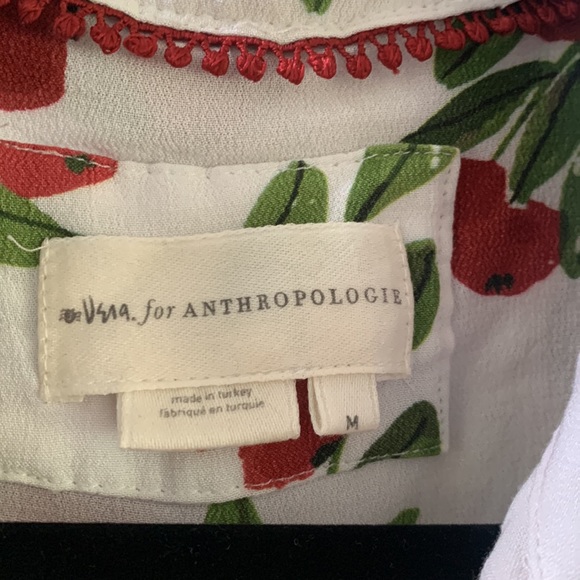 Vera Wang for Anthropologie sleeveless cherry print blouse - Picture 3 of 4